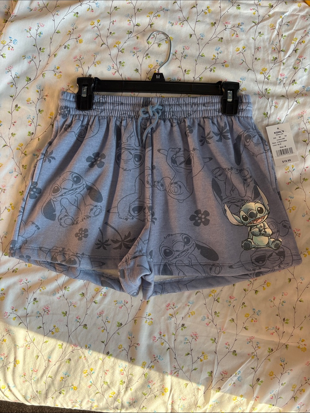 Stitch Graphic Lounge Shorts - Blue NWT